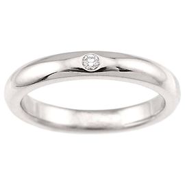 Tiffany & Co. Platinum Stacking Band Ring with Diamond Other