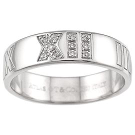 Tiffany & Co. Atlas 1 Diamond Ring in 18K White Gold Other