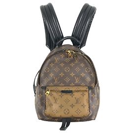 Louis Vuitton Monogram Reverse Palm Springs Backpack PM Brown