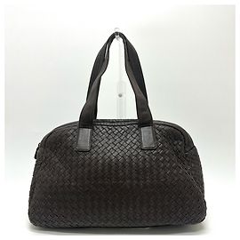 Bolsa Bowling Intrecciato Bottega Veneta Marrom