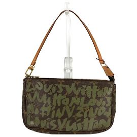 Louis Vuitton Monogram Graffiti Pochette Castaño Caqui