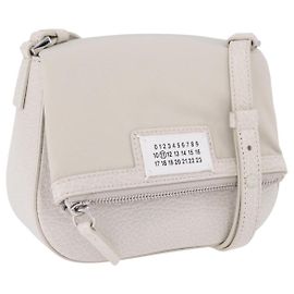Maison Martin Margiela Bolsa de Ombro Maison Margiela em Couro Branco Prata Auth am12334M Prata Branco