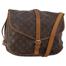 Bolso de hombro LOUIS VUITTON Monogram Saumur 35 M42254 LV Auth BA14853 Monograma
