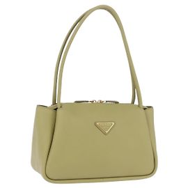 Sac à épaule PRADA Darling en cuir Vert Or Auth 197336SAM Doré Vert