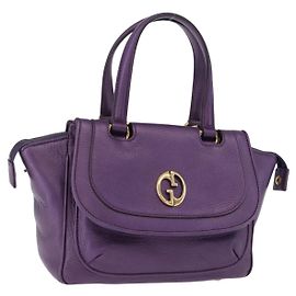 Bolsa de mão GUCCI em couro roxo tom dourado 282481 Auth ep15662V Outro Roxo