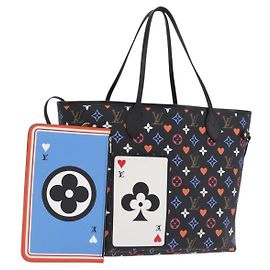 Borsa Tote LOUIS VUITTON Monogram Game On Neverfull MM Nero M57483 Auth SW2669SM Nero Monogramma