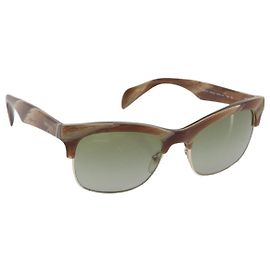 PRADA Sunglasses plastic Brown Auth BA15184 Brown
