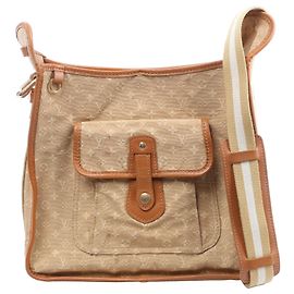 Louis Vuitton Besace Mary Kate Monogram Mini Lin Shoulder Bag in Beige M92323 Beige