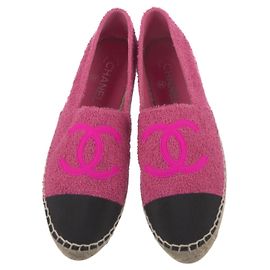 Chanel Interlocking CC Logo Espadrilles Pink 38 Pink