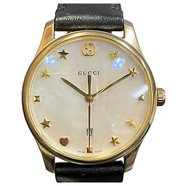 Relógio de Pulso Gucci Quartz com Pulseira de Couro Outro