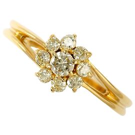 Autre Marque 18K Yellow Gold Diamond Band Ring Golden