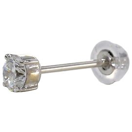 Autre Marque Platin-Diamant-Stecker-Ohrringe Andere