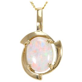 Autre Marque 14K Gelbgold-Halskette mit Opal Golden