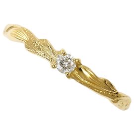Autre Marque Ringband aus 14K Gelbgold mit Diamant Golden