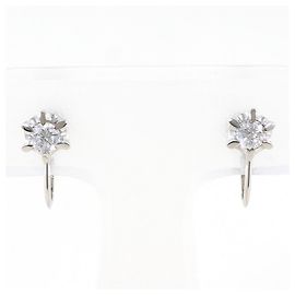 Autre Marque Platin-Clip-Ohrringe mit Diamanten Andere