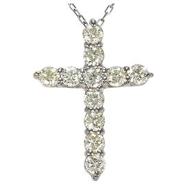 Autre Marque Colar em ouro branco 18K e diamantes Dourado