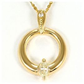 Autre Marque Collier en or jaune 18K avec diamants Doré