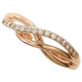 Autre Marque Bandring aus 18K Roségold mit Diamant Golden
