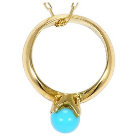 Autre Marque Collar de oro amarillo 18K con turquesa Dorado