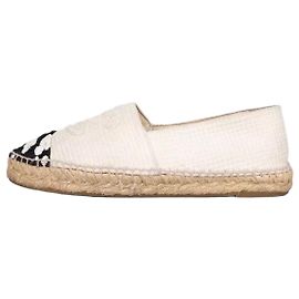 Espadrilles Chanel en textile blanc - Taille 39 d'occasion Autre