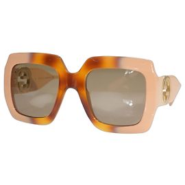 Óculos de sol Gucci GG1022S Marrom Bege