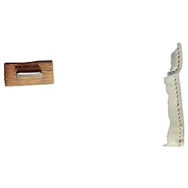 Balenciaga x Alexander Wang Marbled Leather Wallet White Other