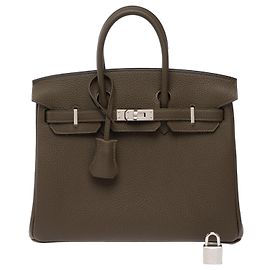 Hermès Sac HERMES Birkin 25 en Cuir Vert - 103874 Vert