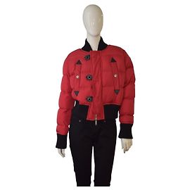 Dsquared2 Misty Mountains Rote Daunen-Bomberjacke Rot