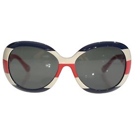 Dolce & Gabbana D&G 8058 Gafas de sol oversized rayas náuticas Blanco Roja Azul