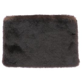 Autre Marque Clutch de pele marrom Marrom