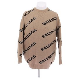 Balenciaga Jersey marrón con logotipo Castaño
