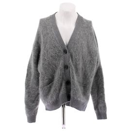 Acne Grauer Wollcardigan Grau