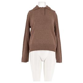 Autre Marque Jersey de lana marrón ALIGNE Castaño