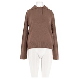 Autre Marque Pull en laine marron ALIGNE Marron