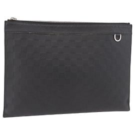 LOUIS VUITTON Damier Infini Pochette Discovery Black N60112 LV Autre
