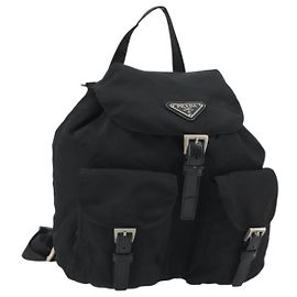 PRADA Sac à dos Nylon Black Silver Autre