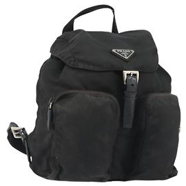PRADA Sac à dos Nylon Black Silver Autre
