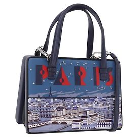 LOEWE Bolsa de mão em couro 2way Navy Silver Outro