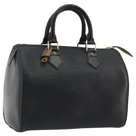 LOUIS VUITTON Epi Speedy 25 Handtasche Schwarz M59042 LV Andere