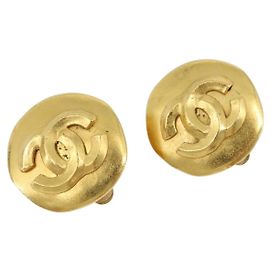 CHANEL Boucles d'oreilles Métal Doré CC Autre