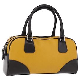 Sac à main PRADA en cuir jaune argenté Autre