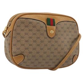 GUCCI Micro GG Shoulder Bag PVC Leather Beige 156 02 066 Altro