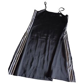 Adidas Satin Freizeitkleid Schwarz XL Schwarz