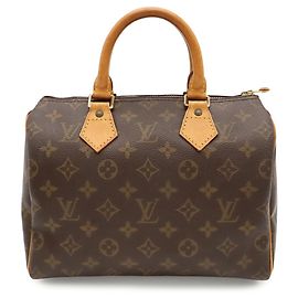 Sac à main Louis Vuitton Monogram Speedy 25 Marron Monogramme