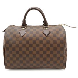 Louis Vuitton Damier Speedy 30 Handbag Brown Damier ebene
