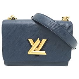 Borsa a tracolla Louis Vuitton Twist MM da donna Blu navy
