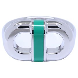 Hermès Hermes SUR MER Ring T54 Silvery Green