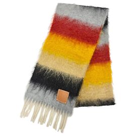 Loewe Mohair Wool Multicolor Stole Multiple colors