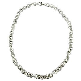 Tiffany & Co Tiffany Vintage 925 Donut Oval Link Halskette Silber