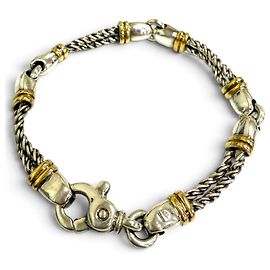 Pulseira com Pingente Double Rope Tiffany & Co. Prata Dourado